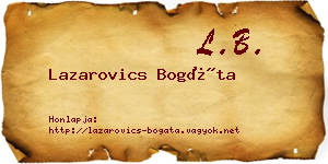 Lazarovics Bogáta névjegykártya